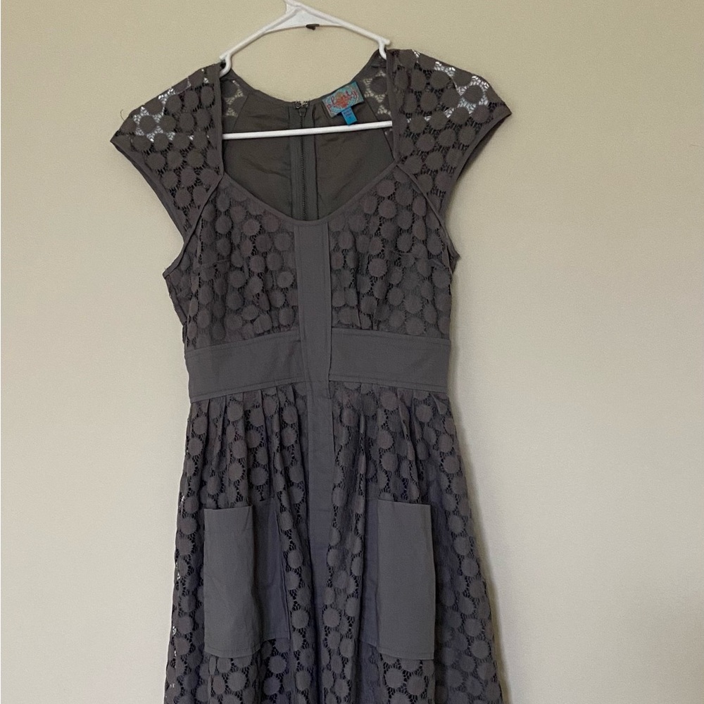 Gray Lace Dress